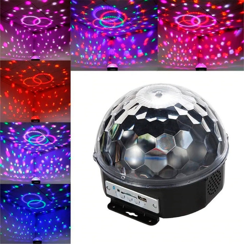 Imagen 5 de 9 de Media Esfera Bola Luces Audioritmicas Led Rgb Usb Boliche Dj