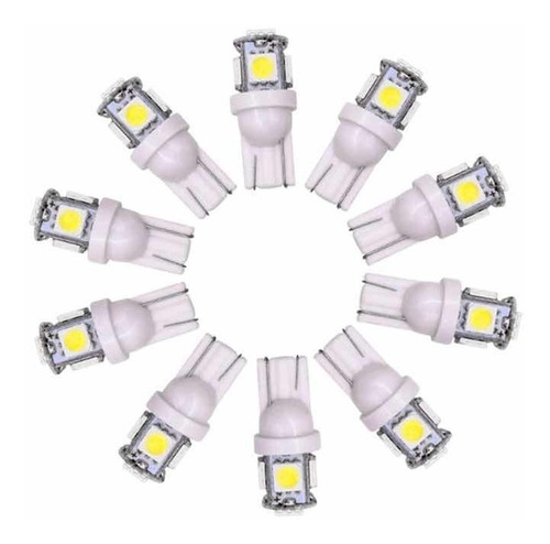 Bombillo Muelita Luces Led 5 Led/smd T10 (par) Luz Cruce