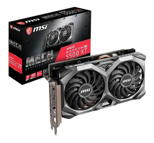 Placa Video Msi Radeon Rx 5500 Xt Mech Oc 4gb Gddr6 Oficial