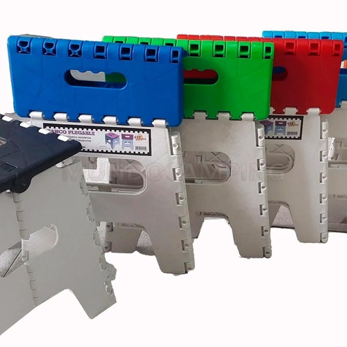 Imagen 4 de 4 de Banqueta Plegable Camping Reforzada 100 Kg Banquito Plastico