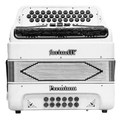 Acordeón Farinelli 3412fawhg Premium 34 Bot 3 Registros Fa Blanco