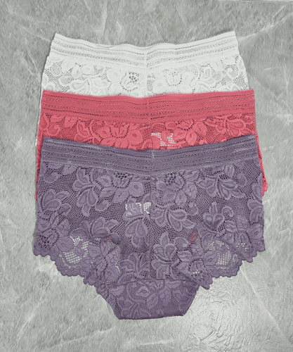 Paquete De 3 Calzones Tipo Boxer Con Encaje