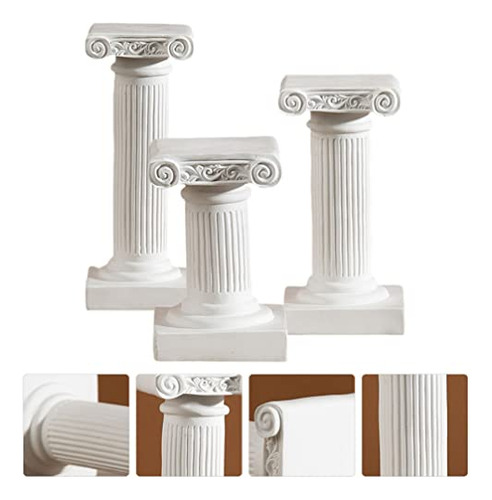 Fomiyes 3pcs Candelabro De Pilar Romano Mini Columnas Griega