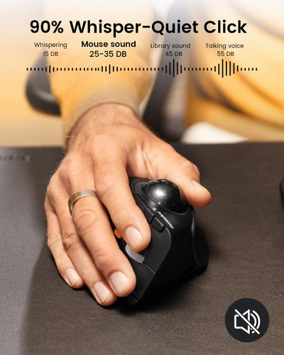 Ratón Trackball Vertical Inalámbrico Ergonómico Bluetooth
