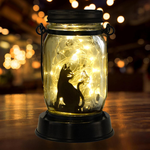 Luces Solares De Jardín Para Amantes De Los Gatos