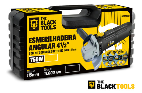 Esmerilhadeira Profissional Angular 750w 110v Com 3 Discos