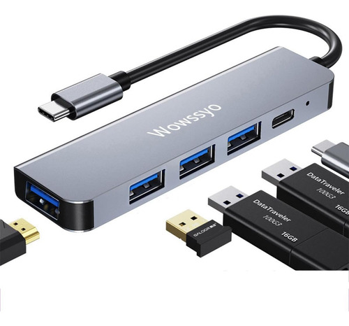 Adaptador Hub Usb C Multipuerto Usb 3.0 Docking Station