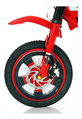 Bike Moto Cross Vermelha Aro 16, Uni Toys, 90 : : Esporte