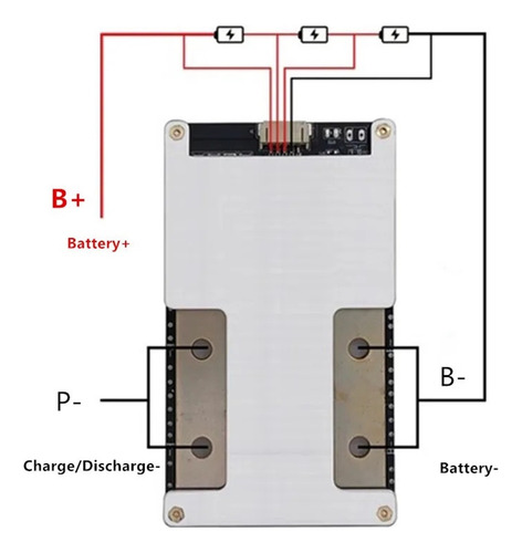 16,8v Bms 4s 200a Balance 18650 Bateria Placa De Proteção