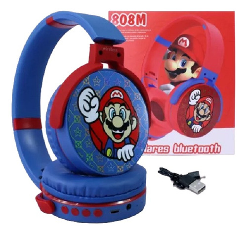 Audífonos Auriculares Super Mario Bros Colores Unitalla
