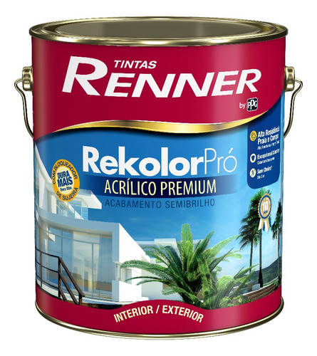 Pintura Rekolor Pro Semibrillo Renner- Megacolor Pintureria