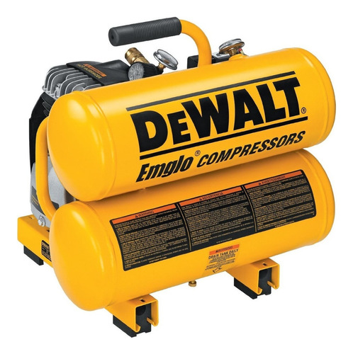 Compresor 1.1hp 4 Gal 125psi Dewalt D55151 Color Amarillo Frecuencia 60Hz 110V