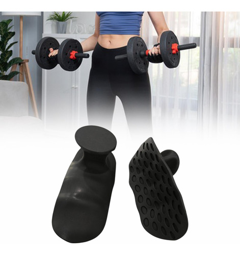 2x Agarres De Levantamiento De Pesas Almohadillas Negro
