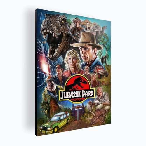 Cuadro Mural Decorativo Poster Jurassic Park 60x84 Mdf