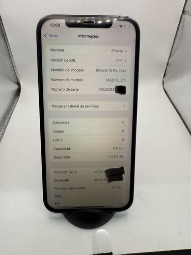 Apple Iphone 12 Pro Max (128 Gb) - (detalles) Azul Acero (Usado)