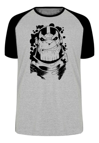 Camiseta Luxo Thanos Vilão Black Vingadores Avengers Marvel