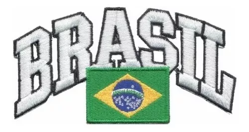 Patch Brasil 3,5cm com termocolante - 10 UNIDADES | Guaratex Etiquetas