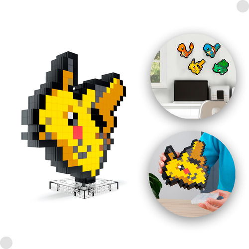 Mega Pokémon Construção Pixel Art Pikachu Hth74 - Mattel