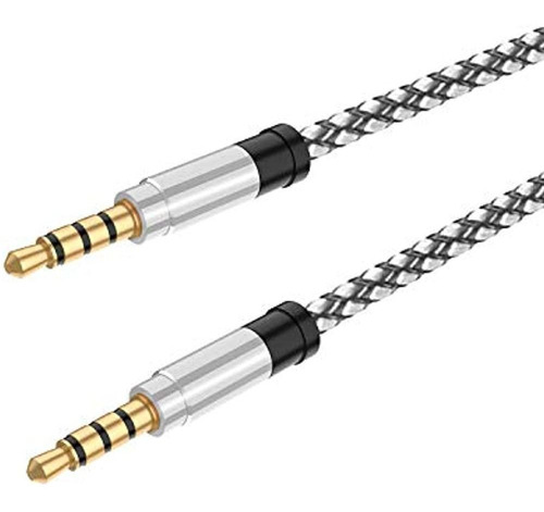 Cable Auxiliar 2pack 4ft, Lrufodya [cubierta De Metal, Sonid