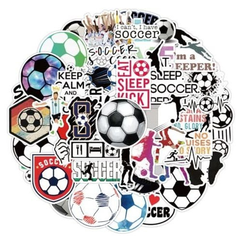 50pcs Pegatinas De Fútbol,soccer Deportes Calcomanías Gy47u