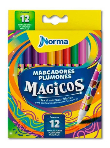 Set Marcadores Magicos Norma *12 Uds ( Cambian De Color)