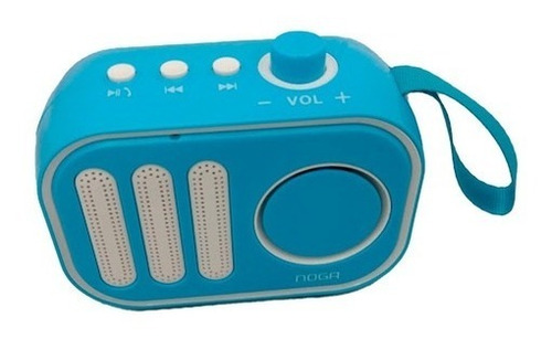 Mini Parlante Bluetooth Vintage Boom Manos Libre Bt1002 Noga Color Celeste