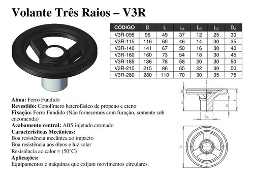 Manipulo Volante V3r Diâmetro 140mm