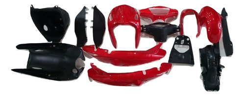 Kit Plasticos Zb 125r Shark Xenon (tunning) Rojo Brapp Motos