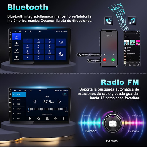 Autoestéreo De 6+128g Pantalla Para Honda Brv 2015-2021 Negro