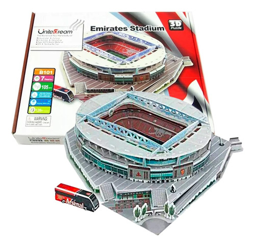 Estadio 3d Old Emirates Stadium Rompecabezas 3d 105pcs 