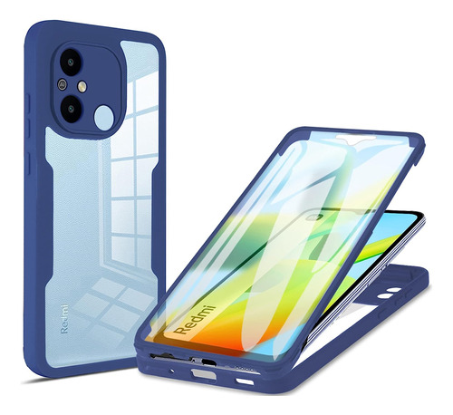 360 Funda Carcasa Transparente Case With Mica Para Redmi 12c