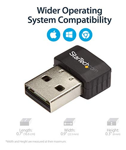 Startech.com Adaptador Usb Wifi Inalámbrico De Doble Banda A