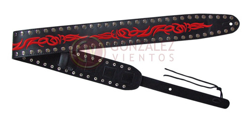 Correa Stagg Sll 21 Blk Cuero Tribal Para Guitarra / Bajo