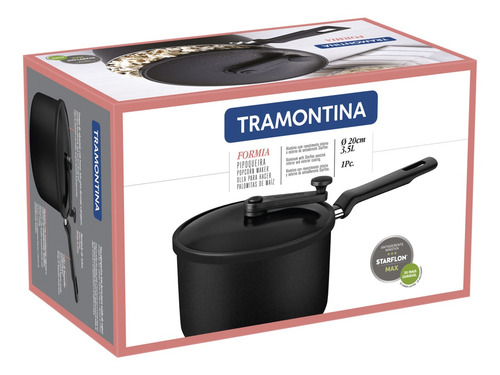 Imagen 2 de 11 de Pochoclera Pochoclos Pororó Olla Aluminio Tramontina Formia