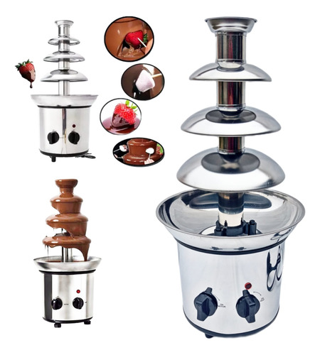 Cascada Premium De Chocolate 4 Pisos -acero Inox