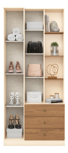 Armario Multiuso Doha 2 Pts. Off White/nature - Henn