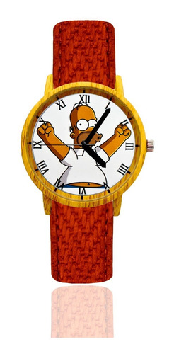 Reloj Homero Simpson Estilo Madera Tureloj