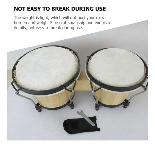 2pcs Tambor Africano, Cubiertas De Tambor De Cuero De Cabra