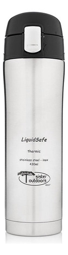 Garrafa Cantil Térmico Liquidsafe 430ml P Liquidos Alimentos Cor Prata