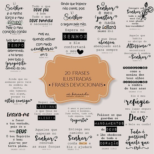 Kit Digital Frases Devocionais Arquivos Sem Fundo Png