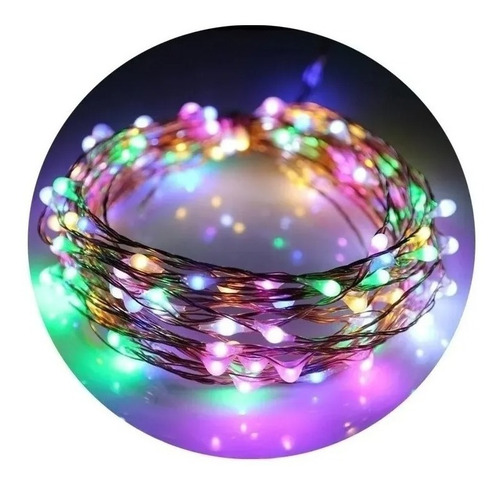 Imagen 4 de 7 de Pack X2 Guirnalda 200 Led Alambre Hada Boda 20mts
