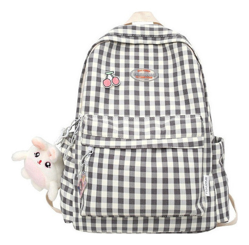 Mochila Kawaii Linda De La Tela Escocesa De Las Señoras