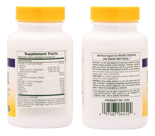 Naturesplus Ultra-zyme - 90 Tabletas - Suplemento Enzimátic