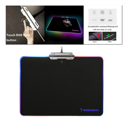 Mouse Pad De Metal Antiderrapante Grande Mouse Pad Usb Para