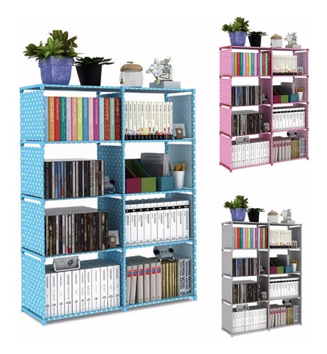 Librero Y Mueble Organizador Cubos Multiuso Ahorra Espacio