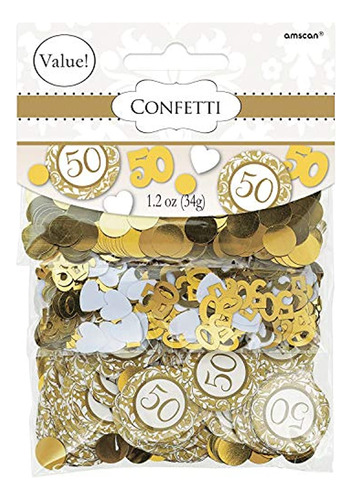 Elegante Y Decorativo Confeti 50 ° Aniversario  Oro Aniversa