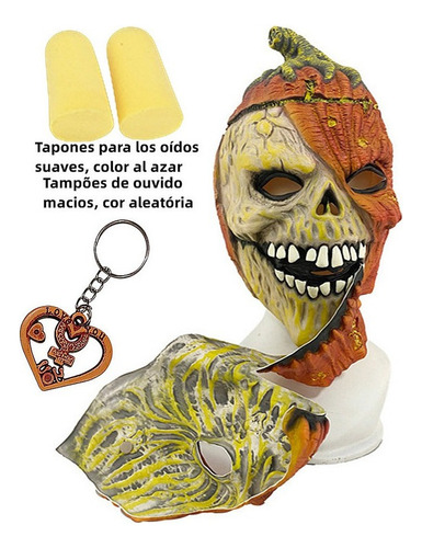 Máscara De Látex Con Esqueleto De Zombi De Terror Para Hallo