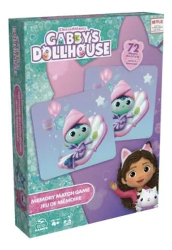 Gabby's Dollhouse Juego Memorice 72 Cartas Original.