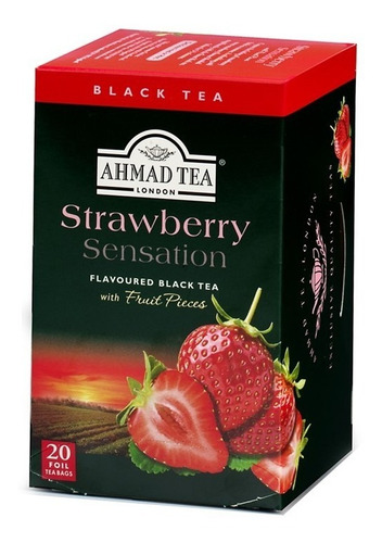 Té Ahmad Tea Té Negro Con Frutilla 20 Bolsitas  (pack 6)