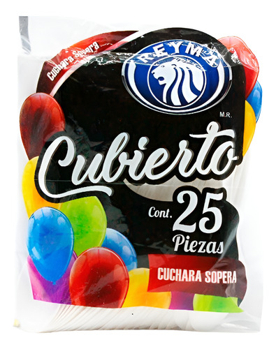 Cuchara Plástica Sopera Desechable Marca Reyma Paq 100 Pzas